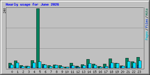 Hourly usage for June 2026